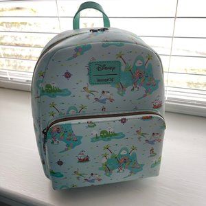 New Loungefly Mint Green Disney Peter Pan Island Mini Backpack
